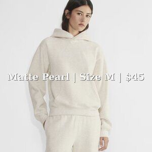 Aritzia Cozy Sweatfleece Mega Raglan™ Hoodie – Size Medium, Matte Pearl